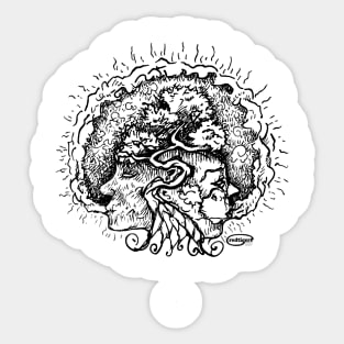 Brain tree bonsai Sticker